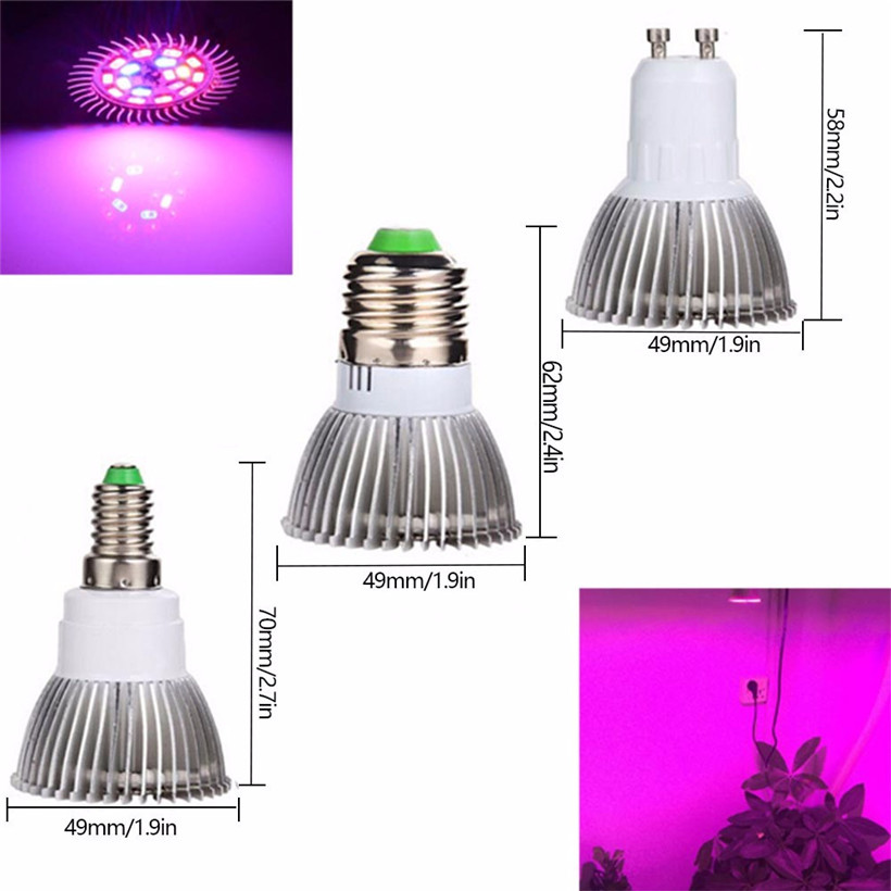 ledet vokse lyspære  e27 e14 gu10 rødblå ledet plantevekstlampe til drivhus hydroponics innendørs plante  ac85-265v