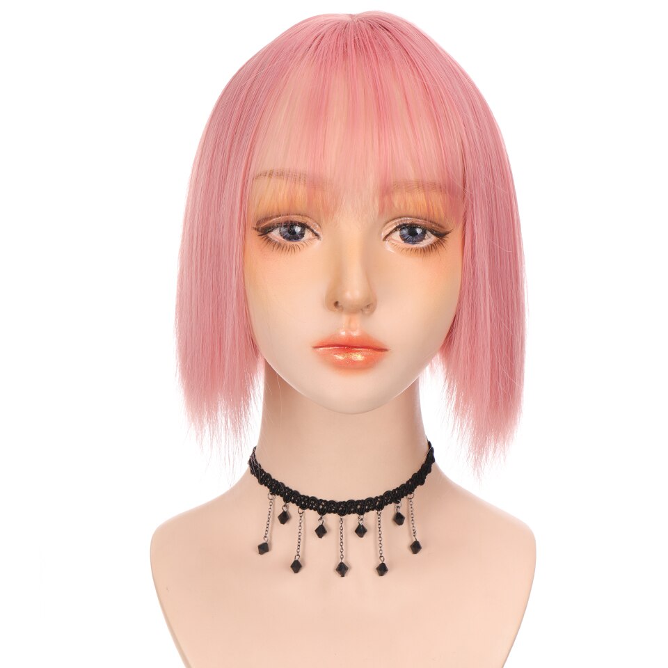 Hoiuyan Kort Haar Bob Synthetische Pruik Meisje Pony Korte Rechte Bob Pruik Hoge Temperatuur Fiber Cosplay Lolita: NC/4HL