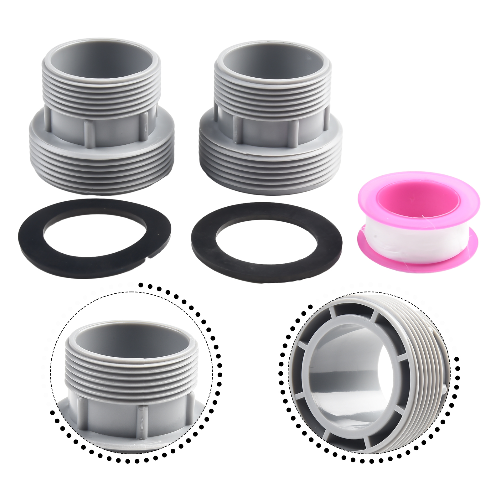 40Mm Tot 1 1/2Inch Filterslang Conversieset Bovengrondse Zwembadadapter Verbindt Zwembadslang Adapter Aansluitmondstuk