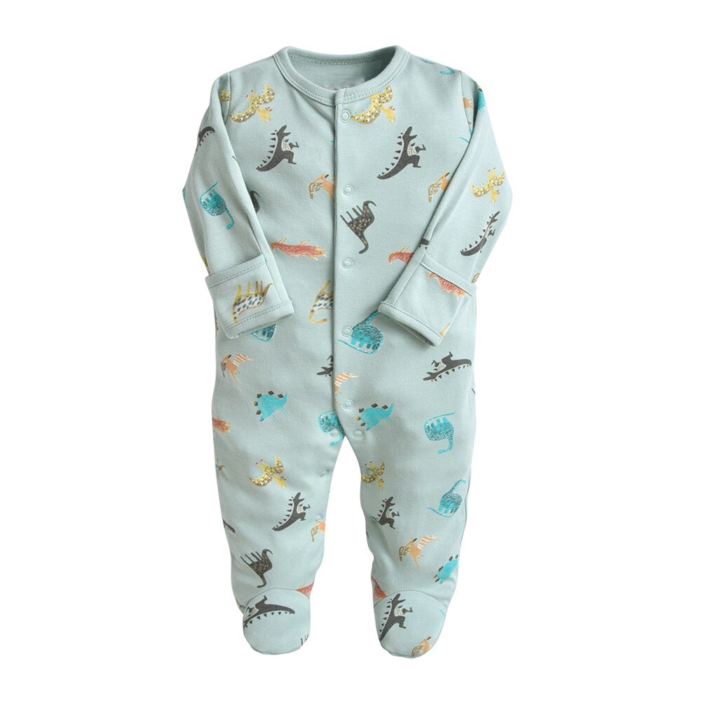 Mono Unisex de manga larga para bebé, 100% de algodón, atuendo de pijamas de 0 a 12 meses, 3 unidades