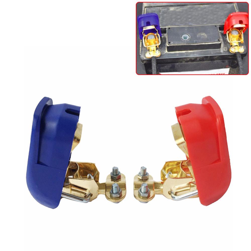 Car Battery Terminals A Pair Positive & Negative Electrode Connector Clamps Car Accessories For Batteries Standard Post Adapters