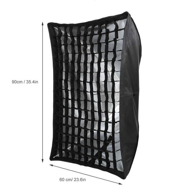 60 x 90cm nylon draagbare fotostudio softbox paraplu diffuser reflector voor speedlight flitser