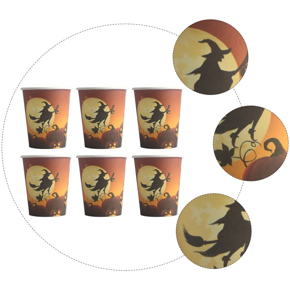 20 stuks papieren bekers halloween wegwerp drinkbekers feestpapier benodigdheden