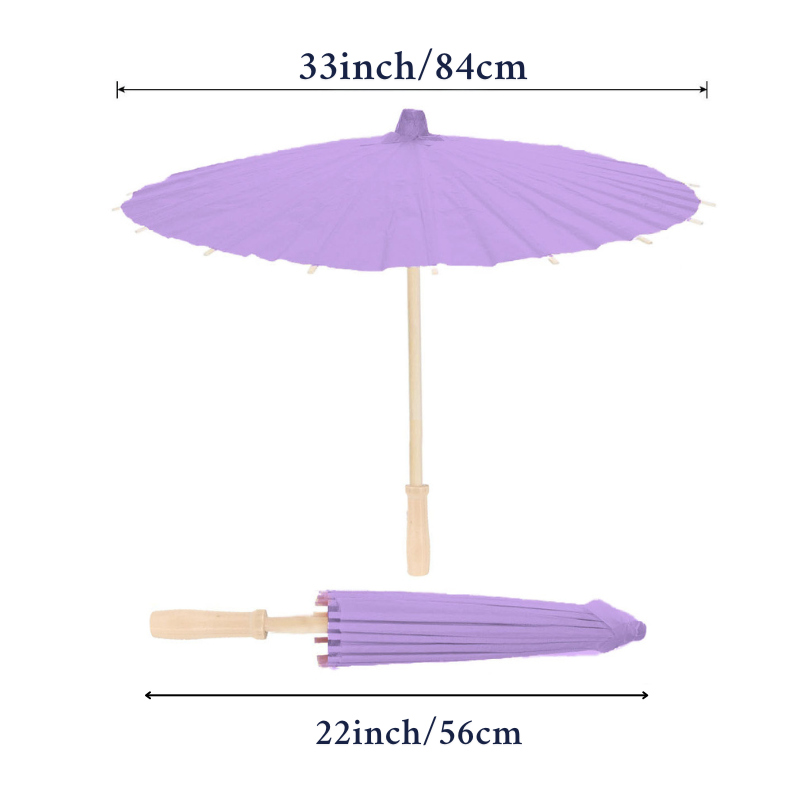 6-12pcs 23.6inch/33inch Color Paper Umbrellas for Wedding Pink Beach Umbrella Sun Parasol Bridesmaid Photography Props