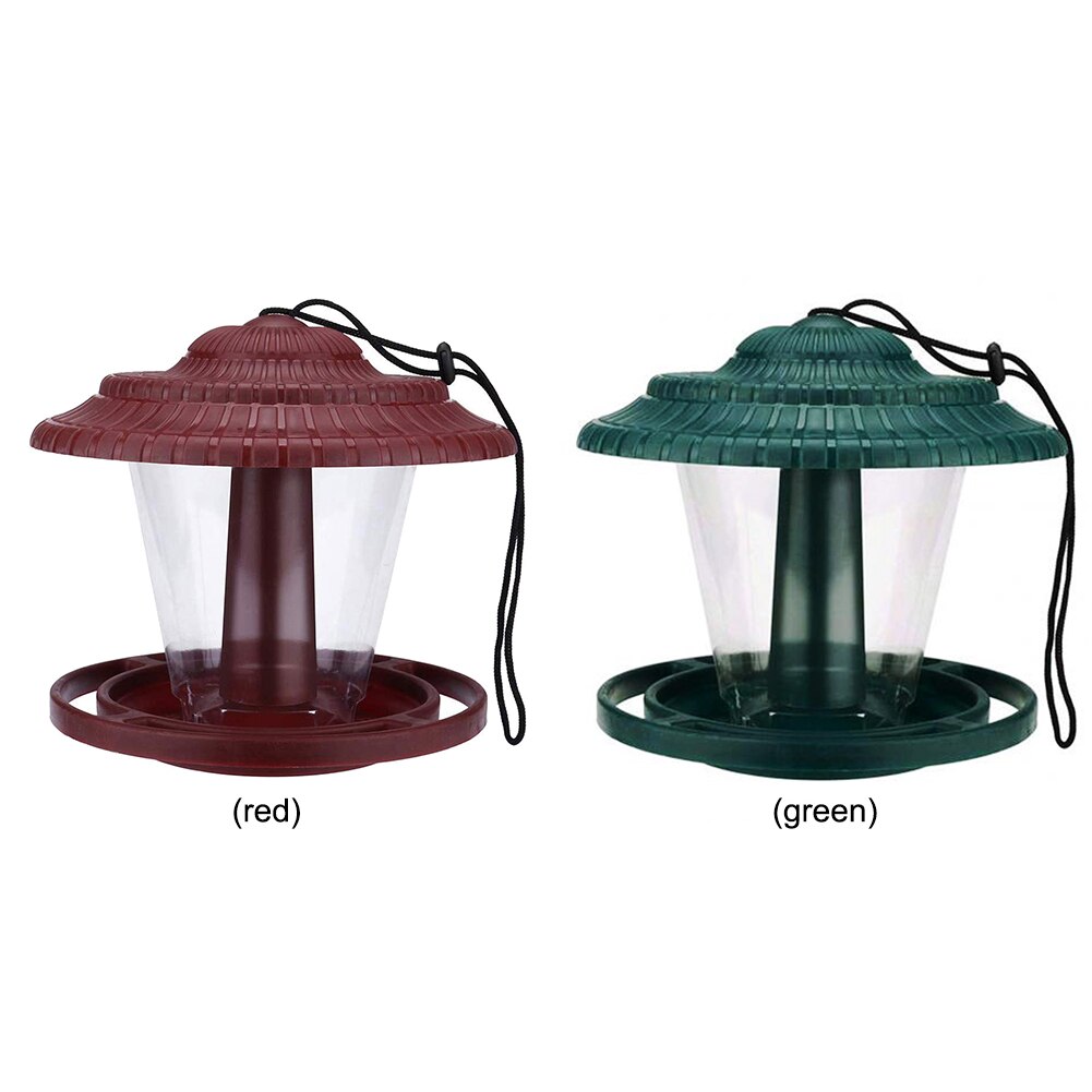 Plastic Transparent Bird Feeder Bottle Outdoor Courtyard Balcony Waterproof Hanging Pet Bird Water Food Container Clear Feeder