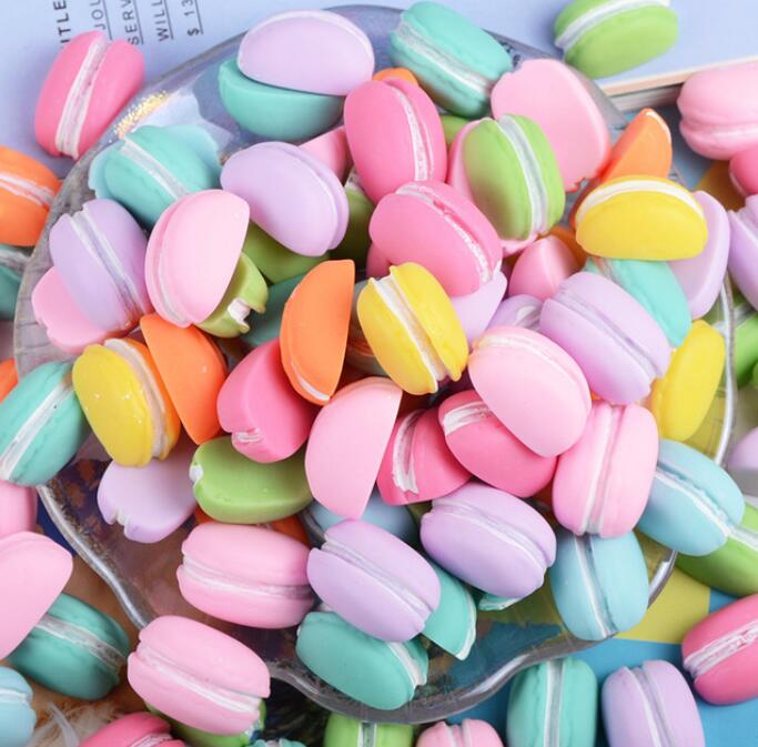 Décorations macarons Kawaii en résine, embellissements pour Scrapbooking, accessoires de bricolage, artisanat, 20 pièces/lot