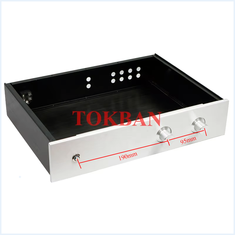 Tokban Audio 4309 431*92*308/358mm All-aluminum Power Amplifier Chassis Enclosure DIy DAC Decoder HFI Preamplifier Case Shell