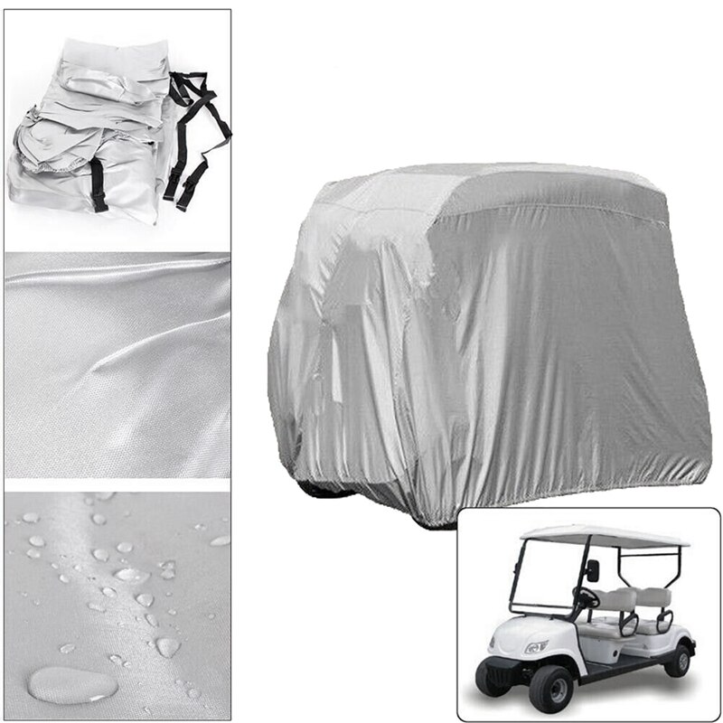 Golf cart sightseeing vogn universal vandtæt støvdæksel til yamaha ez go club 242 x 122 x 168cm sort