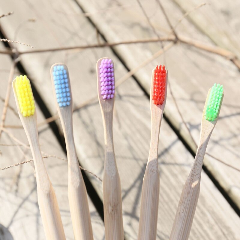 1 pcs Eco friendly bamboo bristle toothbrush Biodegradable Plastic Free Oral Care adult bamboo toothbrush handle brush