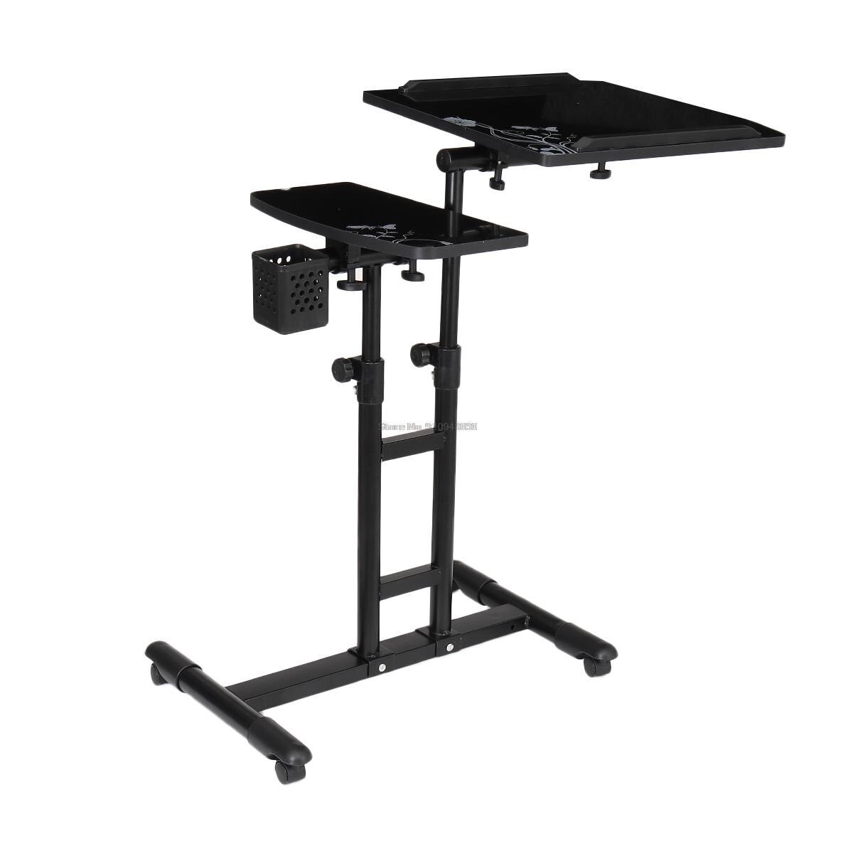 Klappbarer computertisch 48 x 40cm , verstellbarer tragbarer laptoptisch, drehbarer laptop-betttisch, höhenverstellbarer stehtisch fürs schlafzimmer