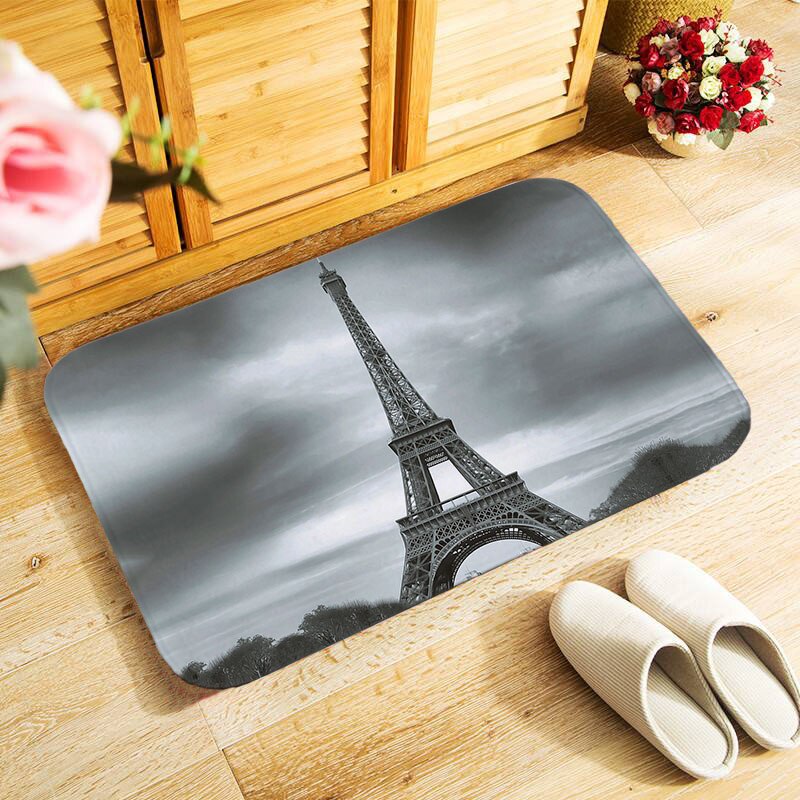 40 x 60cm buitendeurmat, klein vloerkleed voor slaapkamer, keuken, hal, deurmat, antislip, retro, europa, parijs, schilderachtig: Mu 224