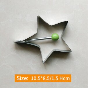 1 Uds., accesorios de cocina, molde para panqueques de huevo frito de acero inoxidable, decoración con forma de verduras y frutas, utensilios de cocina: Star