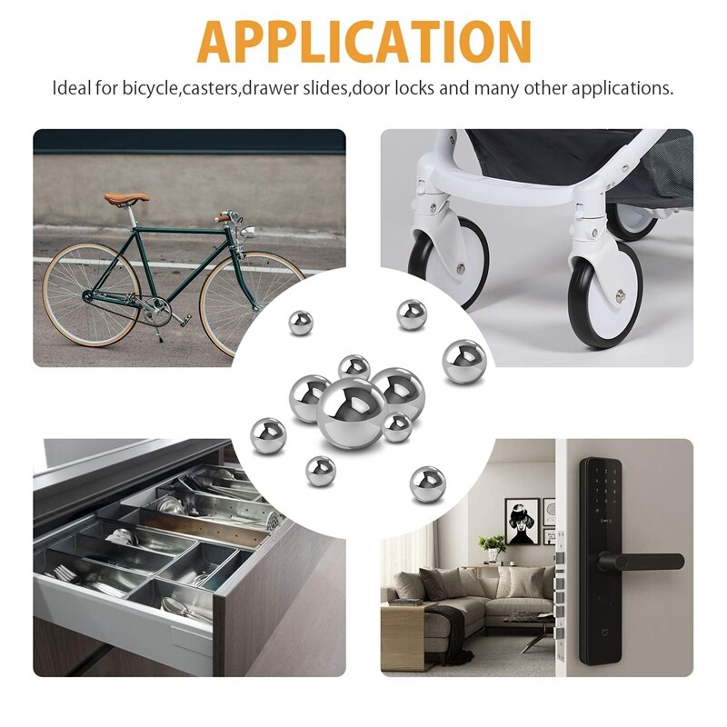 520Pcs Precision Steel Ball Bearings ,2-8mm Balls netic Loose Bicycle Bearing Balls Assortment Kit