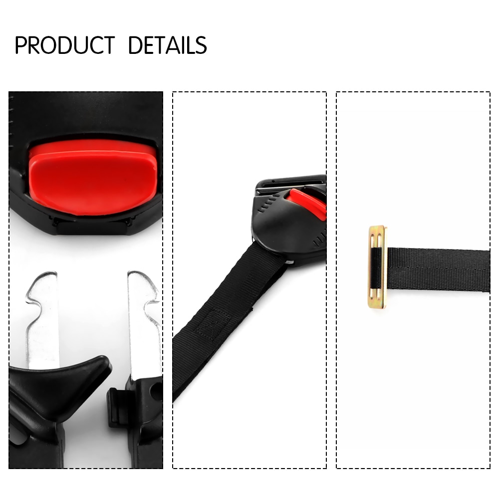 TiOODRE Black Car Baby Safety Seat Clip Fixed Lock Buckle Safe Belt Strap Child Clip Buckle Latch Car Seat Strap Belt Strong