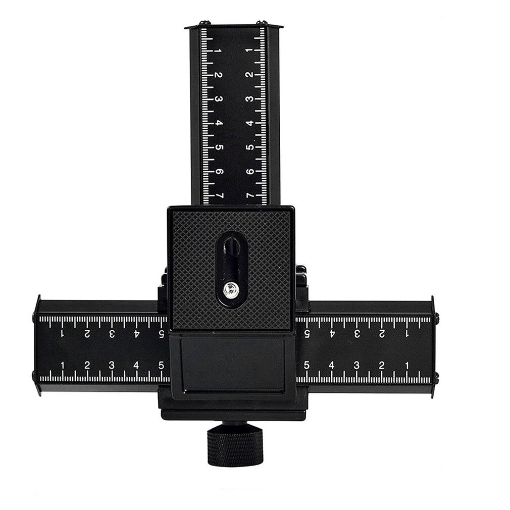 Curseur de Rail de mise au point Macro 4 voies/prise de vue rapprochée pour appareil photo reflex numérique cc avec trou de vis Standard de 1/4 pouces en aluminium