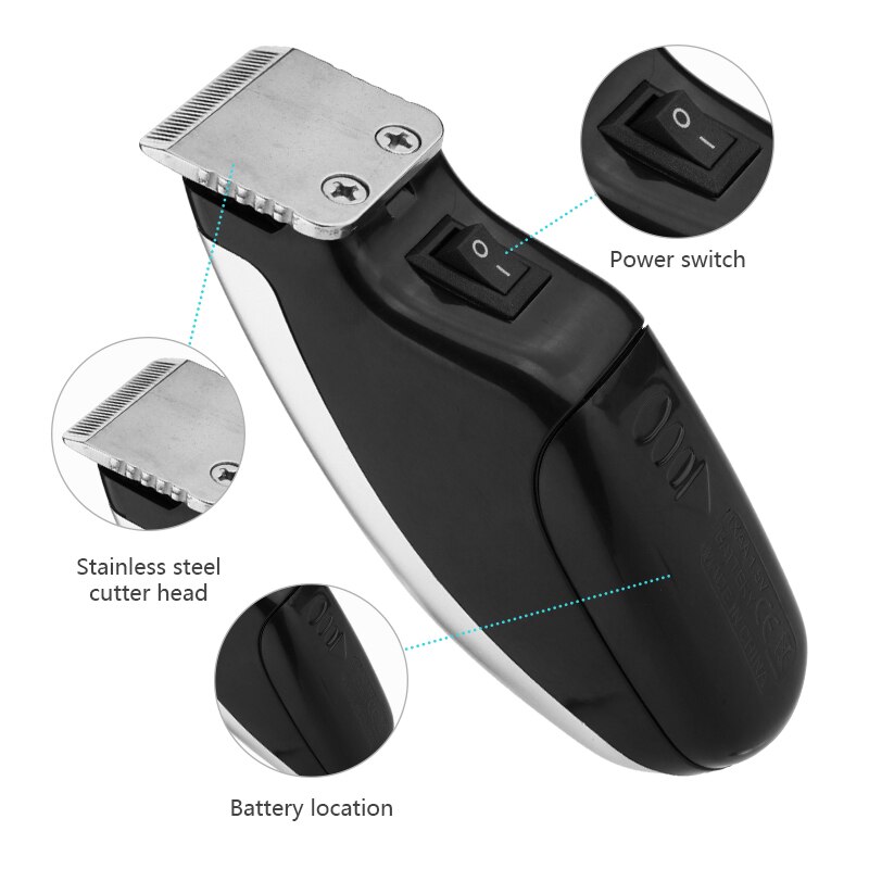 KM-666 Mini Rechargeable Hair Clipper Cordless Battery Electric Beard Trimer Hair Cutting Machine for Pro Men Barber Razor F30