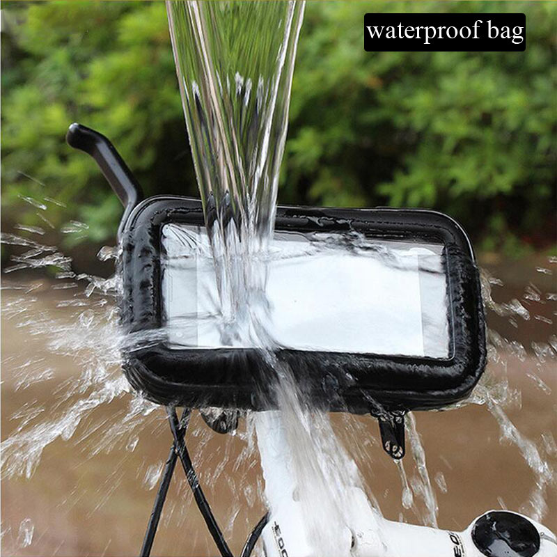 Bicycle Motorcycle Phone Holder telephone Support For Moto Stand Bag For Iphone X 8 Plus SE S9 GPS Bike Holder Waterproof Cover