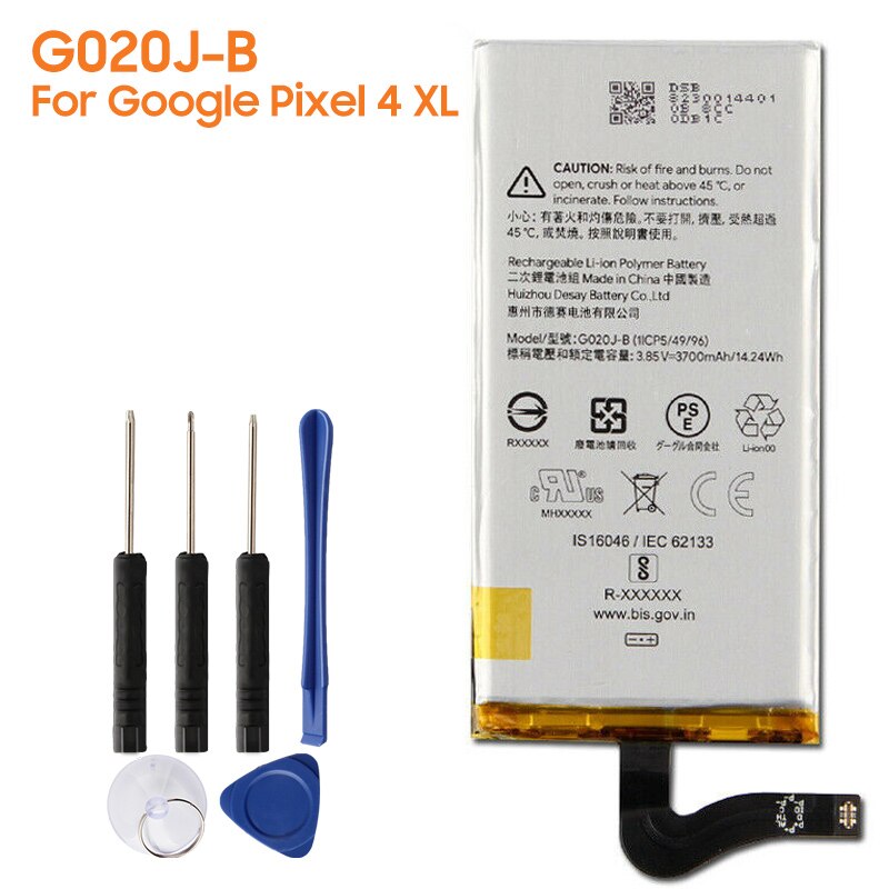 Originele Vervangende Batterij G020J-B G020I-B G025J-B Voor Google Pixel 4 Xl Pixel4 Xl Pixel4 Pixel 4 Pixel 4A Authentieke Batterij: For Pixel 4 XL