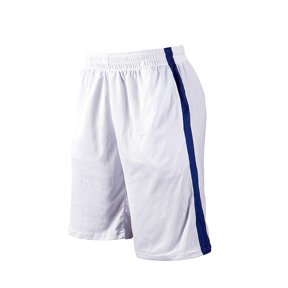 Men's Breathable Sweat Wicking Pocket Basketball Shorts: White / M