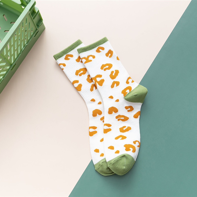 Calcetines de algodón con estampado de aguacate para mujer, medias cortas transpirables de Color verde aguacate, Estilo Vintage a rayas, informales, para chicas