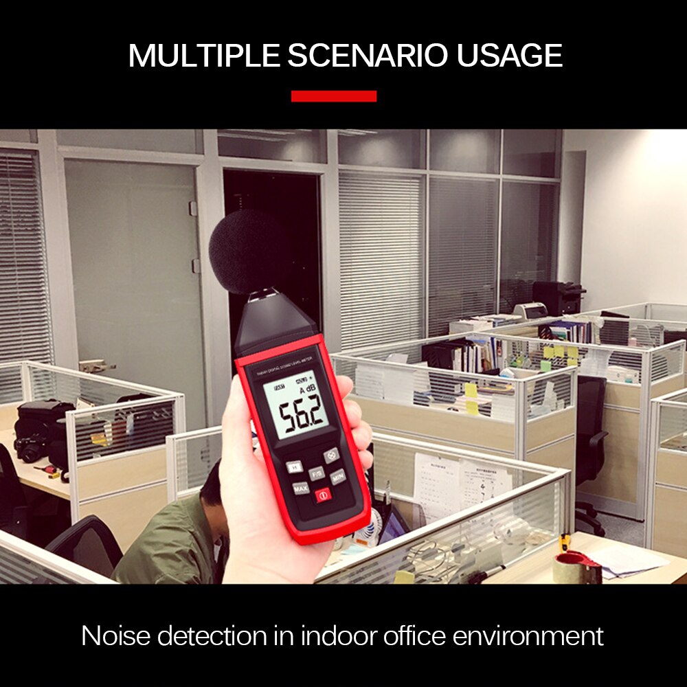 Decibel Meter Digital Sound Level Tester Noise Meter Noise Measurement Tester Range 30~130dB Decibel Tester With LCD Display
