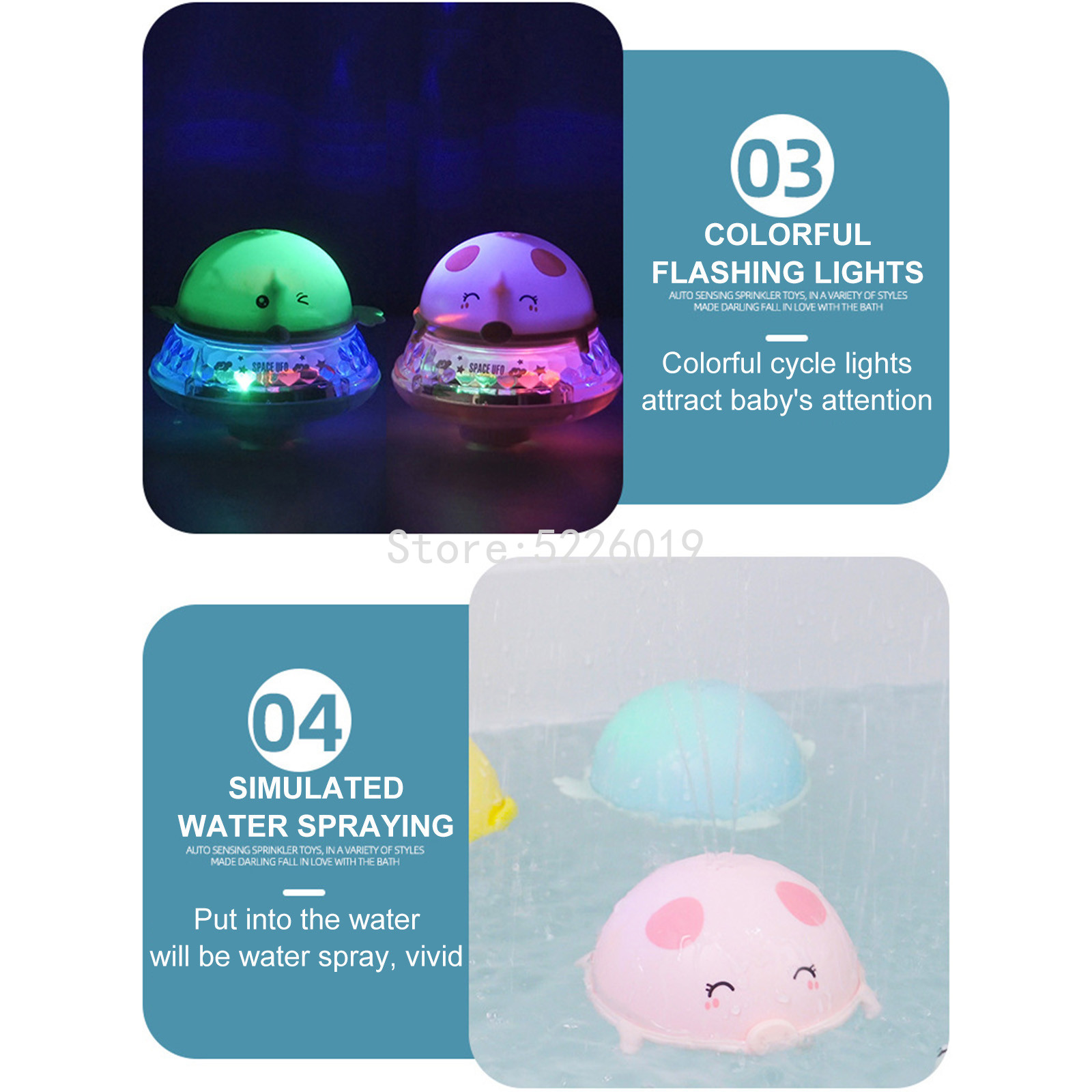 Baby Bath Toys Spray Water Shower Swim Pool Bathing Toys for Kids Electric Whale Bath Ball with Light Music Bathroom Toys