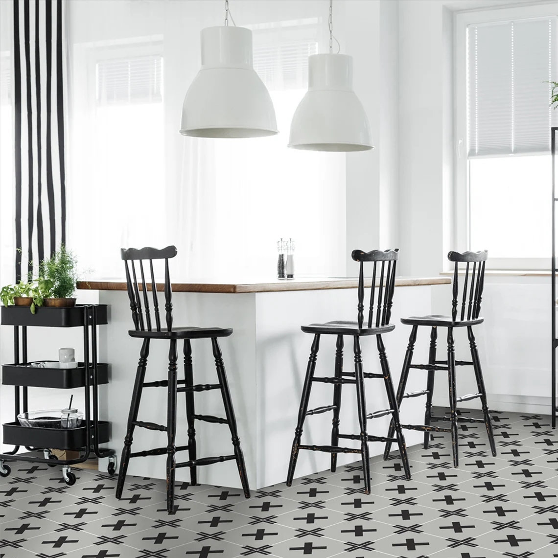 Self-adhesive Tile stickers Tiles for Kitchen Bathroom Back splash - Floor decals Wall Paper Waterproof Peel &amp; Stick 10pcs