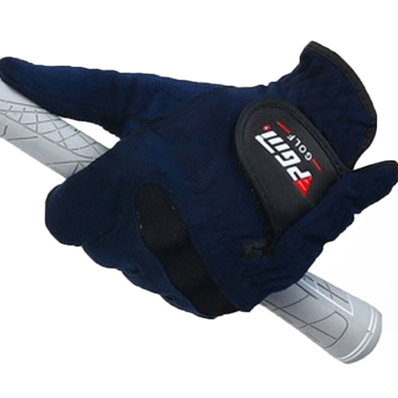 1 stk herre højre venstre hånd fulde hænder golfhandsker åndbar mikrofiber klud anti-skrid handsker vanter golf tilbehør  d0010