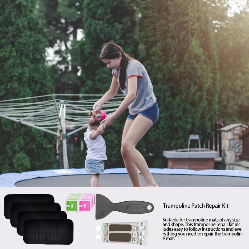 20X10CM Trampoline Patch Repair Kit Glue On Patches Repair Trampoline Mat Tear Or Hole Complete Set Including Patch
