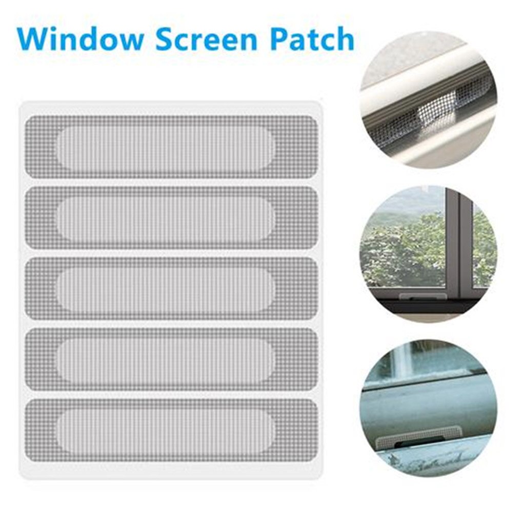 Window Door Screen Patch Repair Kit Self-adhesive Window Drain Hole Repair Patches Sheet