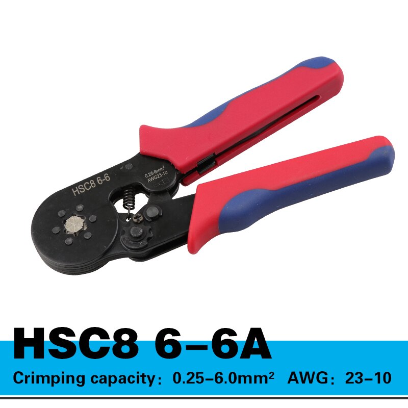 Krimpning miniverktyg kabelpresstång hsc 8 6-6 klämma trådavdragare avbitare tångsats elektriskt uttag krimpverktyg: Hsc 8 6-6h