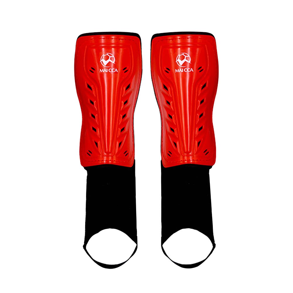 Volwassenen Voetbal Scheenbeschermers Sokken Bands Riem Voetbal Schilden Been Guard Protector Kickboksen Apparatuur Karate Sport Training Gear: Red