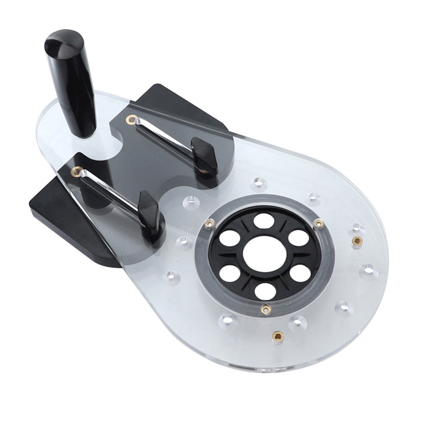 Universal Router Plate Template Guides Woodworking Milling Machine Base Plate with Screws, Hole Punch Locator 30x17.7x10cm