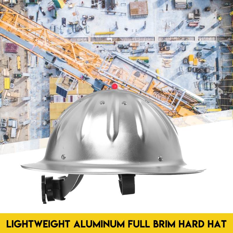 Lichtgewicht Hoge Sterkte Aluminium Volledige Rand Veiligheidshelm Helm Voor Bouw Spoorweg Metallurgie Kolenmijn Scheepsbouw