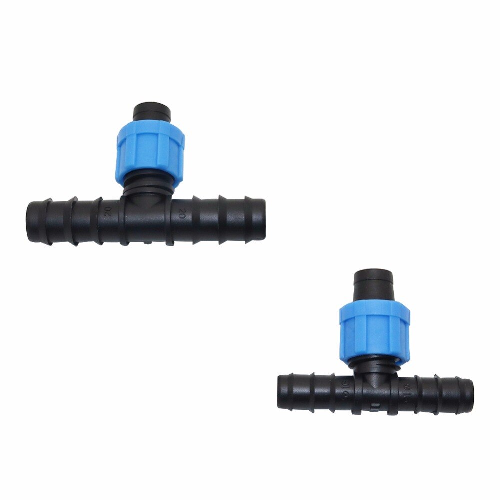 20 pcs DN16,DN20 Barbed Reducing tee Three-way connector Garden Water Connectors Micro Gardening Irrigation Accessories