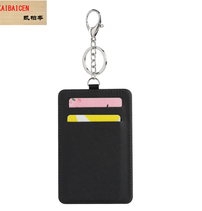 10 Sets/partij Sublimatie Lege Karabijn Zak Sleutelhanger Met Card Slot Pu Leer Thermische Warmteoverdracht Card Case Sleutelhanger