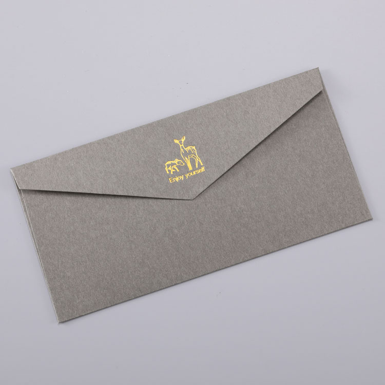 10 stk/parti europeisk vintage stempling utskrift kraftpapir konvolutter konvolutt til bryllup brev invitasjon 110 mmx 220mm: Mørkegrå