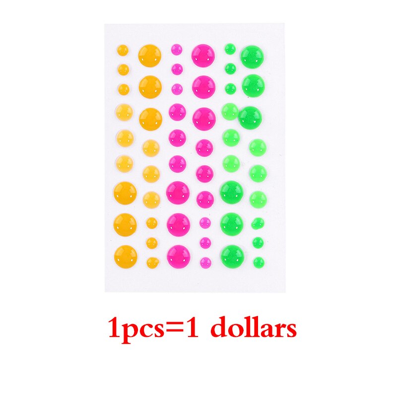 Enamel Dot Self Adhesive Sprinkles Enamel Dots Resin Sticker for Scrapbooking DIY Crafts Card Making Decoration: Picture 23