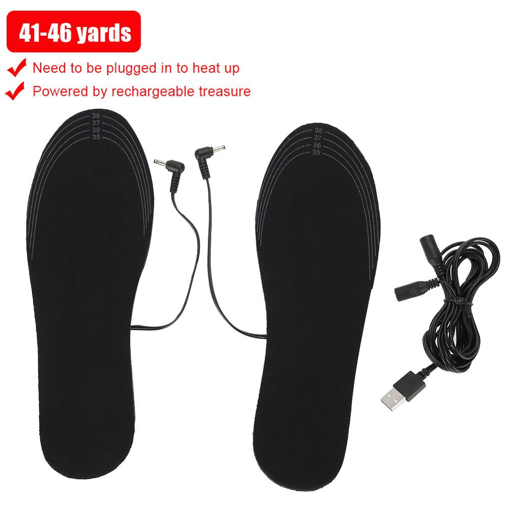 1 Paar Winter Voeten Warm Inlegzolen Usb Verwarmde Schoenen Inserts Comfortabele Soft Lint-Cut Maat Outdoor Sport Voet Schat pads