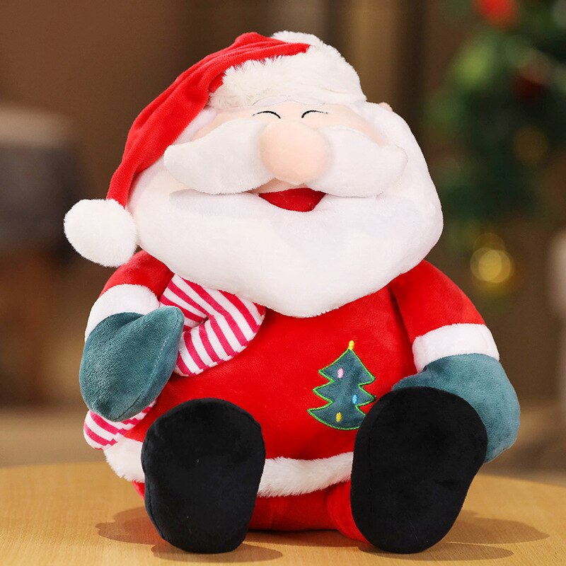 Kerstman knuffelige kerstmascotte pluche kussen kerstcadeaus voor kinderen