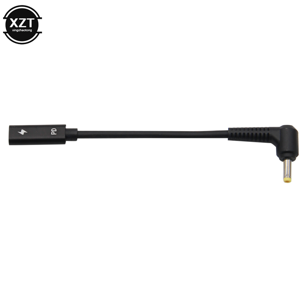Usb Type-C Usb Vrouw Naar Dc 4.0*1.7Mm Mannelijke Interface Power Oplader Adapter Connector Voor Laptop Pd Snel Opladen Kabel