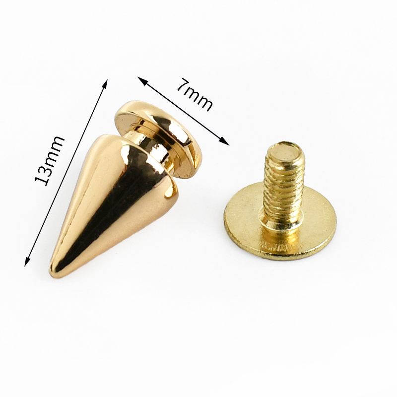 5/10/20 Stuks Metalen Kegel Studs Klinknagels Handtas Kledingstuk Punk Nagels Schoenen Portemonnee Schroef Knoppen Diy lederen Craft Hardware Accessoires