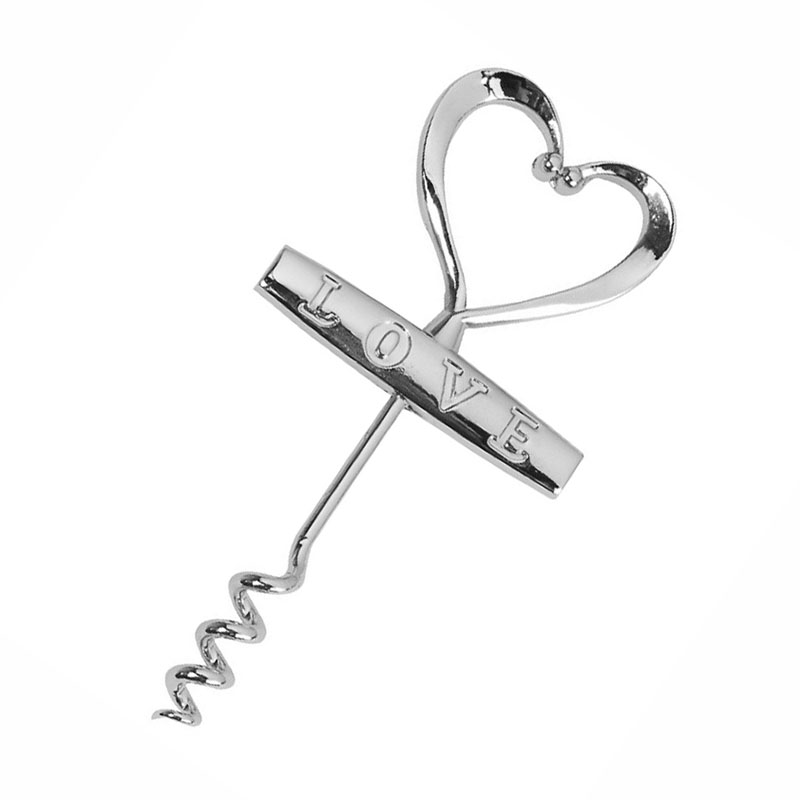Metal Red Wine Bottle Opener LOVE Heart Shape Screw Corkscrew Can Opener Valentine's Day Wedding Party Kitchen Bar Tool