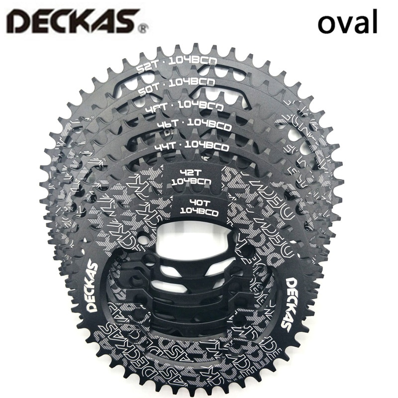 Deckas Ovale 104BCD 40/42/44/46/48/50/52T Mountain Fiets Kettingwiel mtb Bike Voor 8-12 Speed Crankstel Aluminium Kettingblad