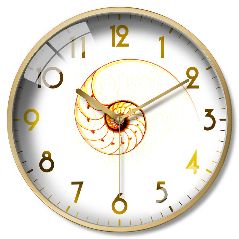 Gold Metal Luxury Wall Clock Living Room Modern Large Wall Watches Home Decor Bedroom Silent Duvar Saatleri FZ136: D