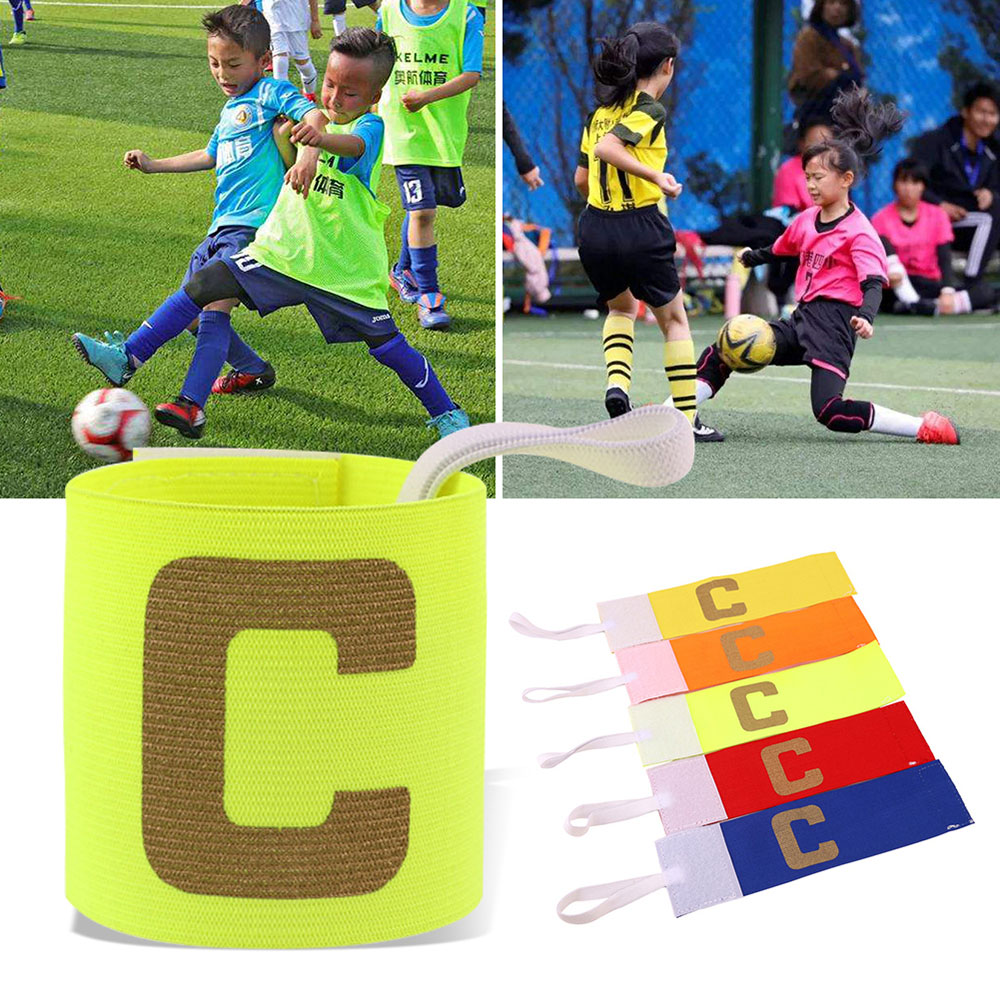 1Pc Kinder Führer Armband Fußball Fußball C Nicht-slip Band Bunte Einstellbare Kapitän Armband Kinder Jungen Fußball Spiel