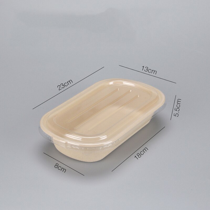 10 PCS Bento Box Eco-Friendly Lunch Box Food Container Disposable Pulp Microwavable Dinnerware Home Healthy Material Lunch Box