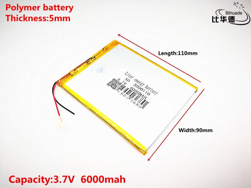 5Pcs Liter Energie Batterij 3.7V,6000Mah 5090110 (... – Vicedeal