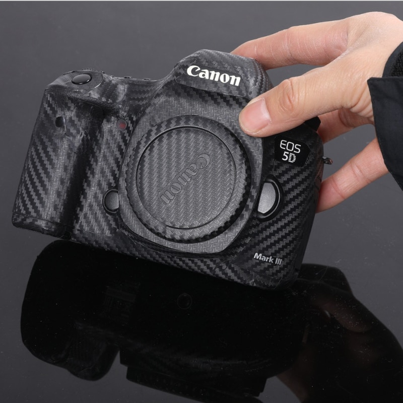 Anti-repa kamerahus kolfiberfilmskal för canon eos 5d markiv 5 div 80d 90d 5 diii 5 d 2 6d m6ii 77d skyddsdekal