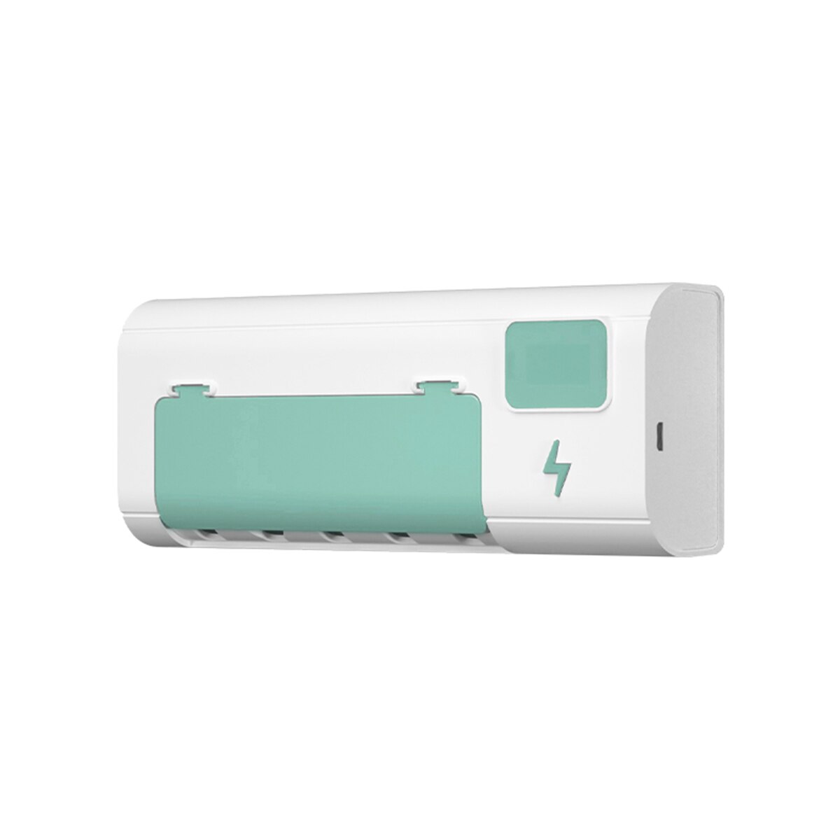 Ultraviolet Toothbrush Sterilizer UV Light Toothpaste Dispenser Sterilizer Wall Mounted Holder Toothbrush Holder Cleaner: Green